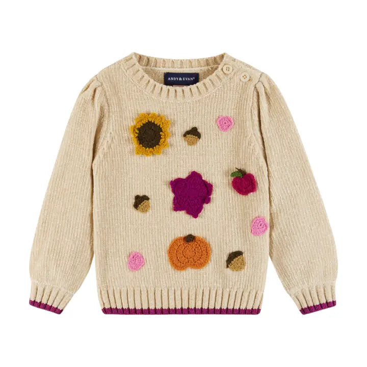 Andy & Evan| Infant 2-Piece Chenille Sweater & Glitter Legging Set | Fall Themed