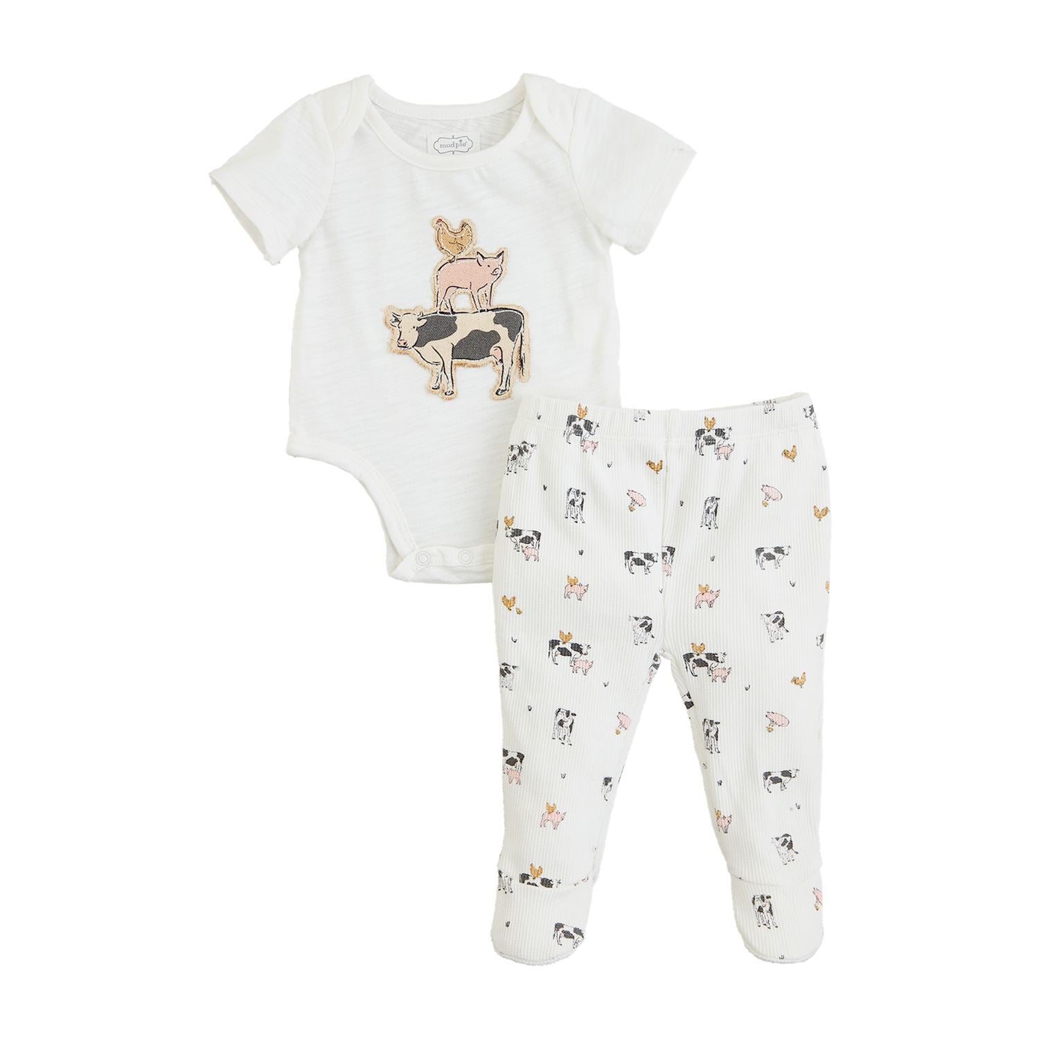 Mud Pie | Farm Friends Crawler Set