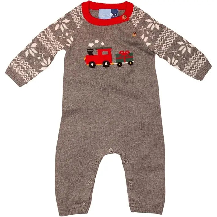 Good Lad| Newborn Boy Holiday Sweater Onesie