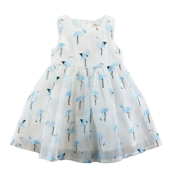 Bow Back Flamingo Dress | Blue