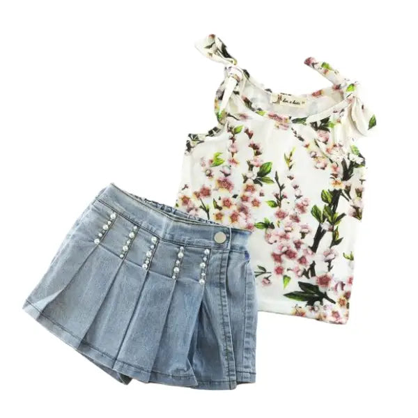 Knot Shoulder Floral Vest