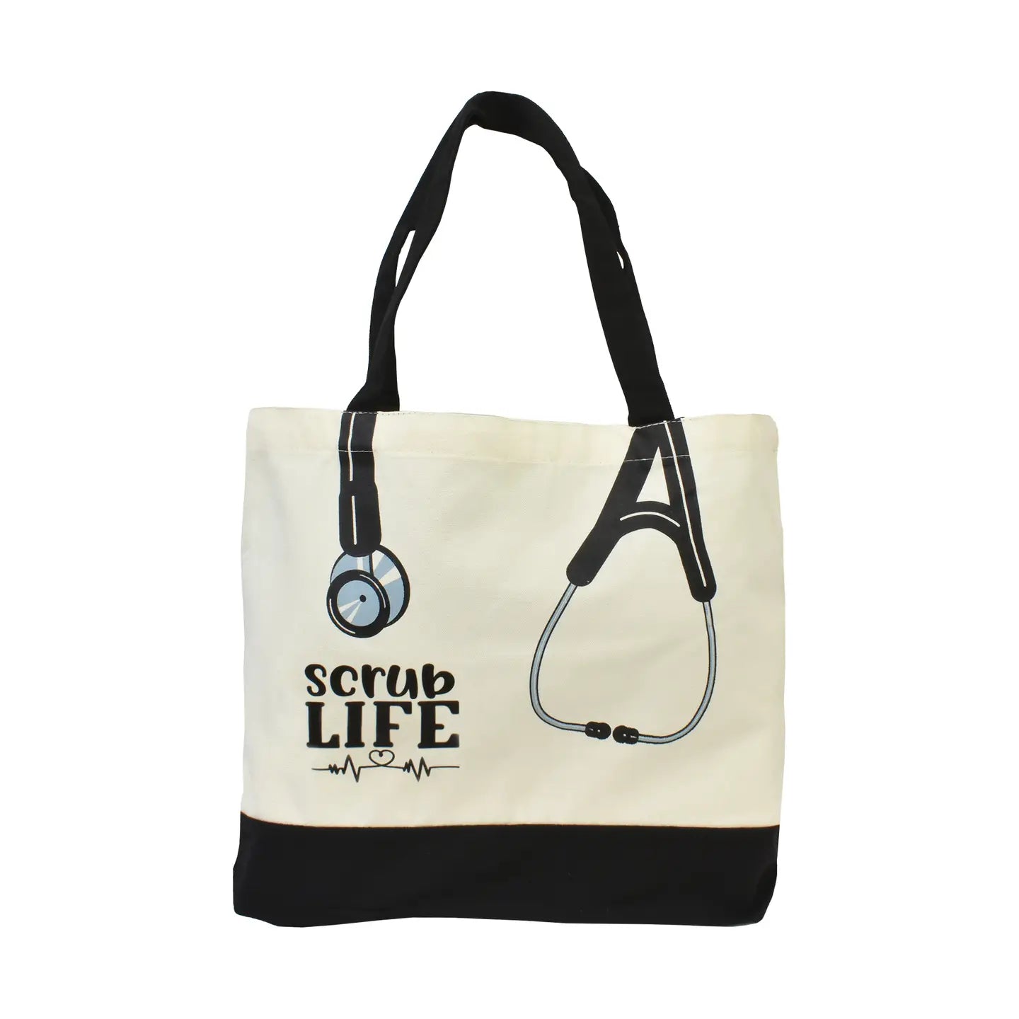 Stethoscope Canvas "Scrub Life" Tote Bag