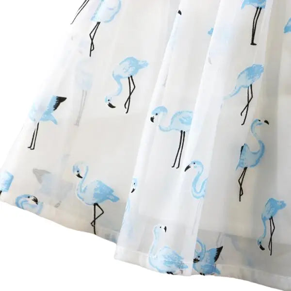 Bow Back Flamingo Dress | Blue