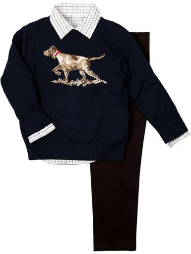 Good Lad | 2/7 Boys Long Sleeve Dog-Themed Sweater Set