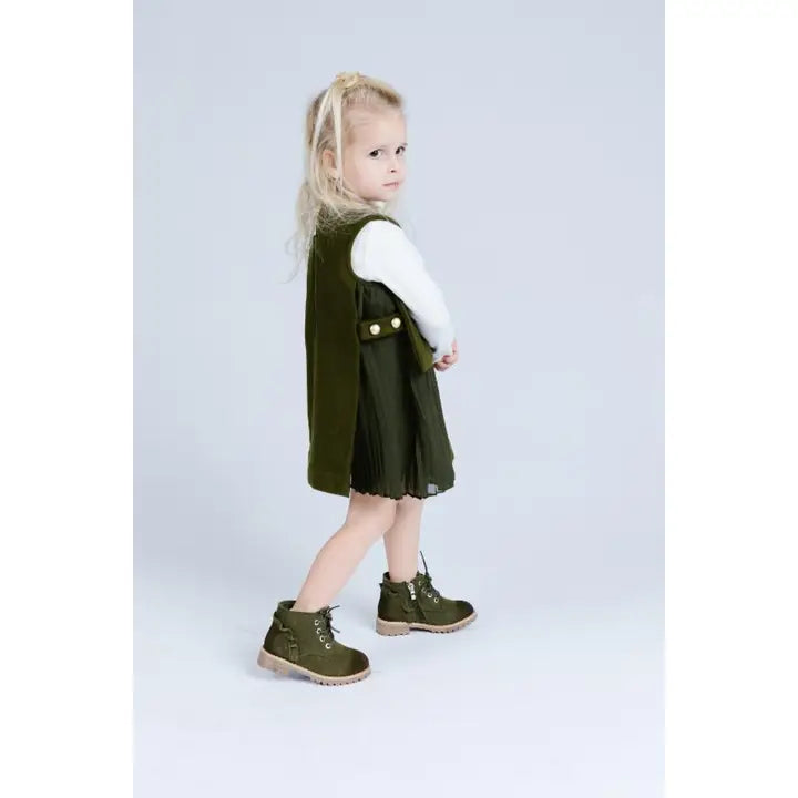Pleated Wool Dress