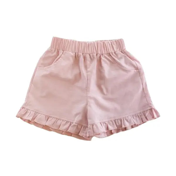 Ruffle Hems Shorts (Pink)
