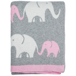 Darzzi Elephant Knit Cotton Blanket