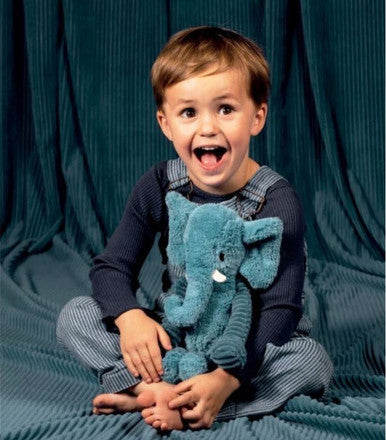 Les Deglinos | Les Ptipotos Plush -Elephant Blue