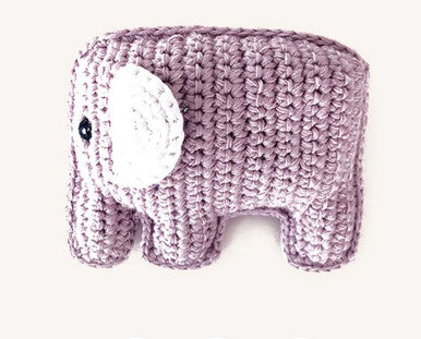 Peeble | Organic Elephant Rattle | Pink