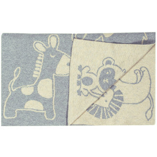 Darzzi Safari Knitted Blanket Soft Grey Melange