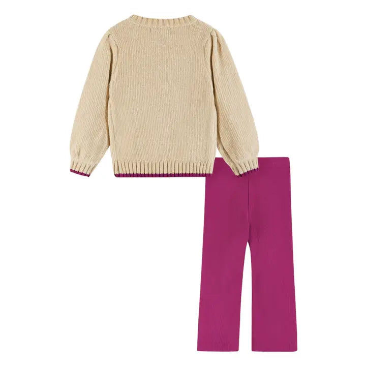 Andy & Evan| Infant 2-Piece Chenille Sweater & Glitter Legging Set | Fall Themed