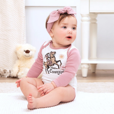 Tesa Babe | Wild West/Pink Little Cowgirl Set Of Bodysuits