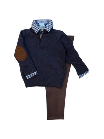 Good Lad | 2/7 Boys Blue 1/4 Zip Sweater Set