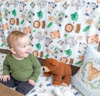 Honey Lemonade | Baby and Toddler minky blanket- minky blanket- safari