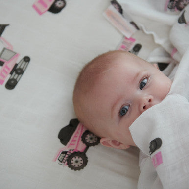 New Castle Pink Digger Swaddle