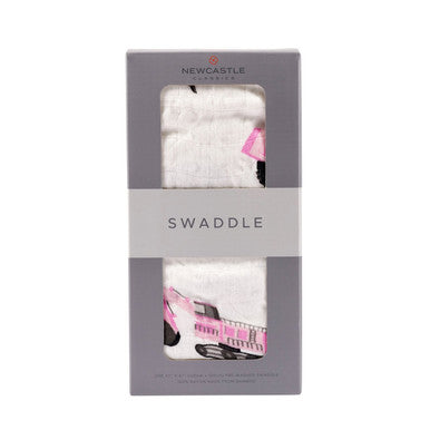 New Castle Pink Digger Swaddle