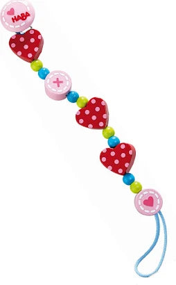 Haba | Pacifier Chain Heart To Heart