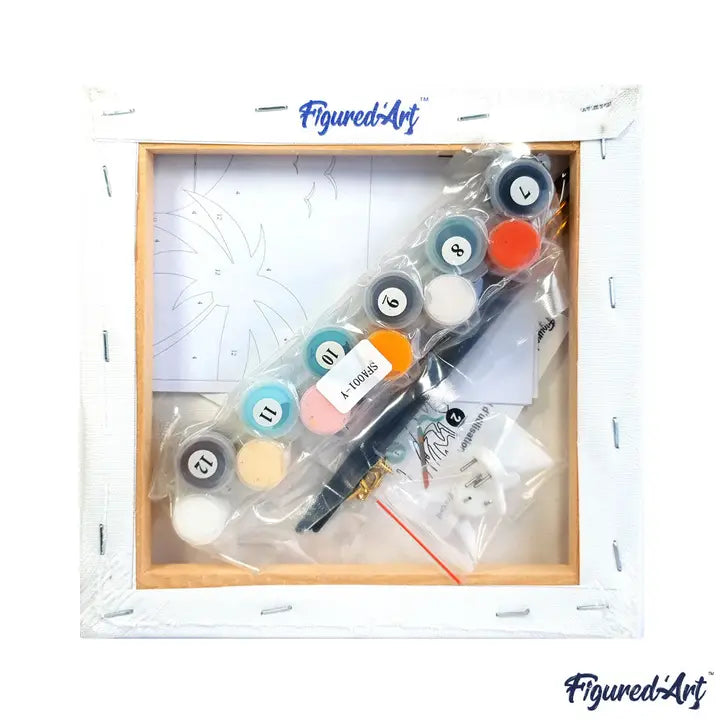 Figured'Art | Mini Paint By Numbers Framed - Tropical Sloth