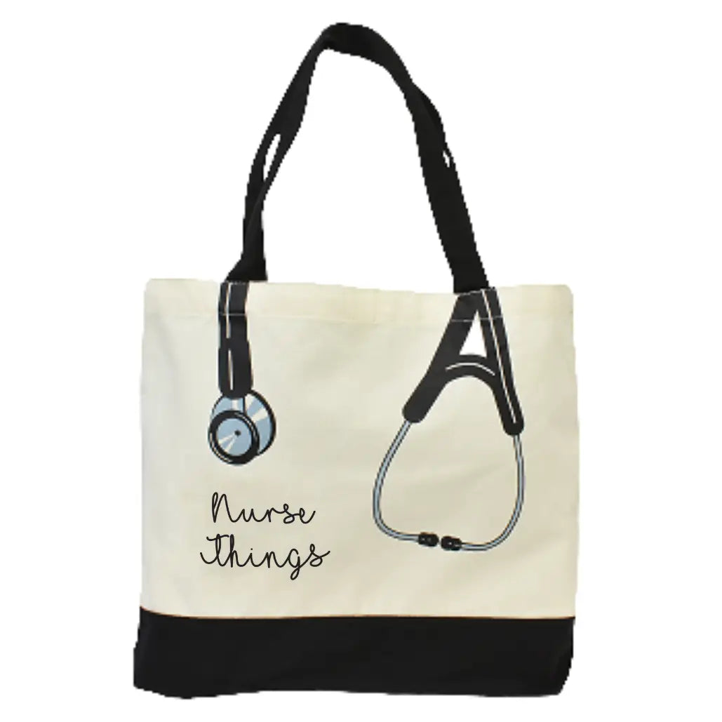 "Nurse Things" Canvas Stethoscope Tote Bag