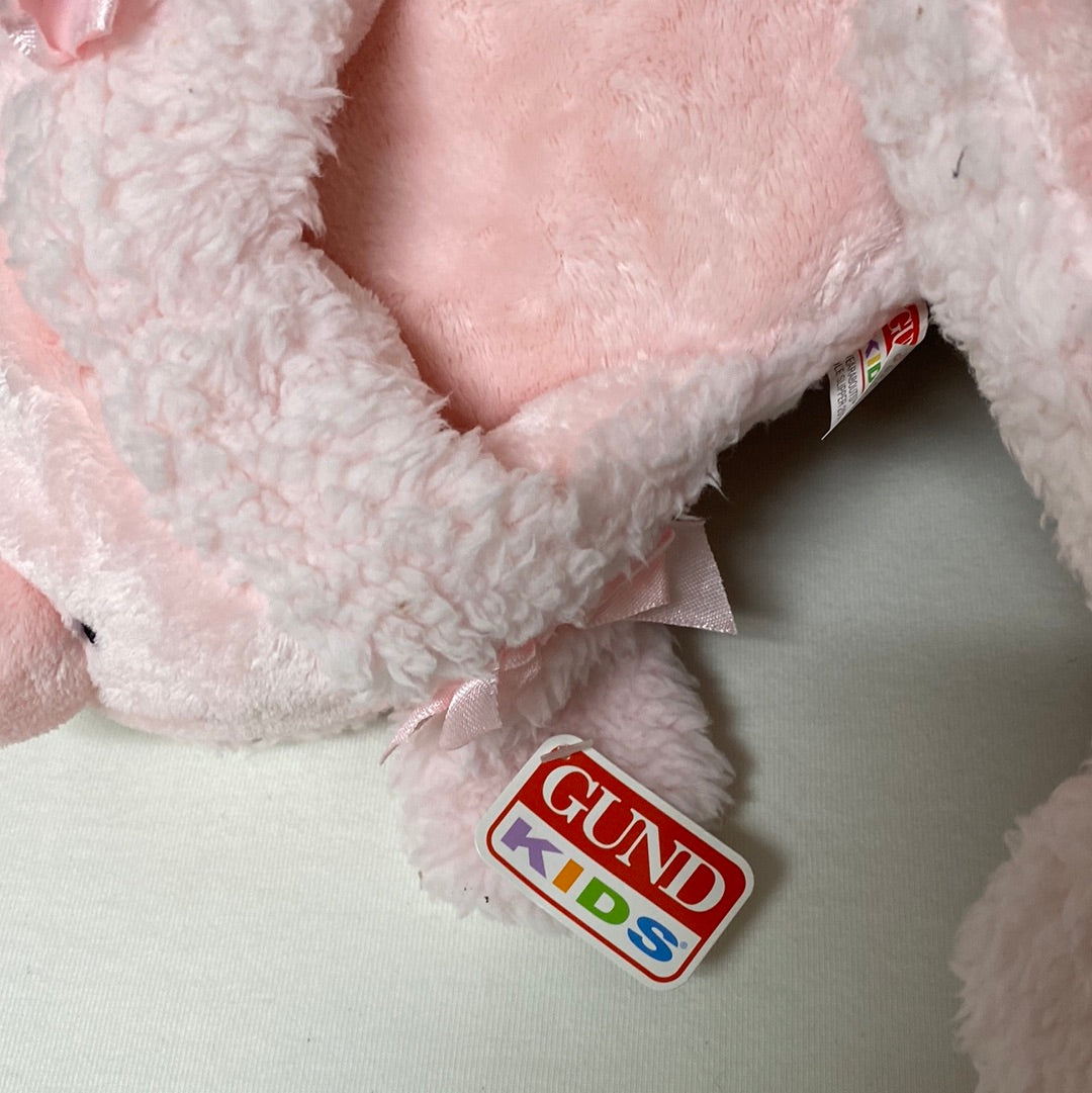 Gund pink poodle  slipper & beanie