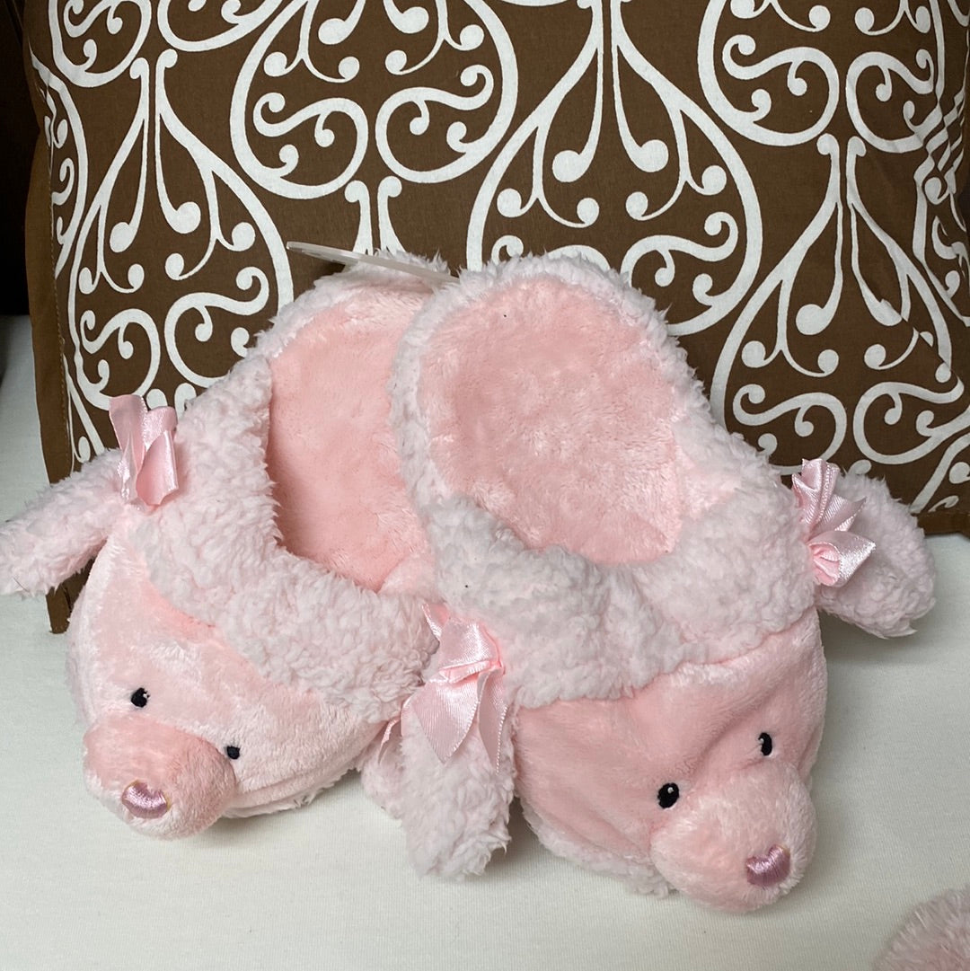 Gund pink poodle  slipper & beanie